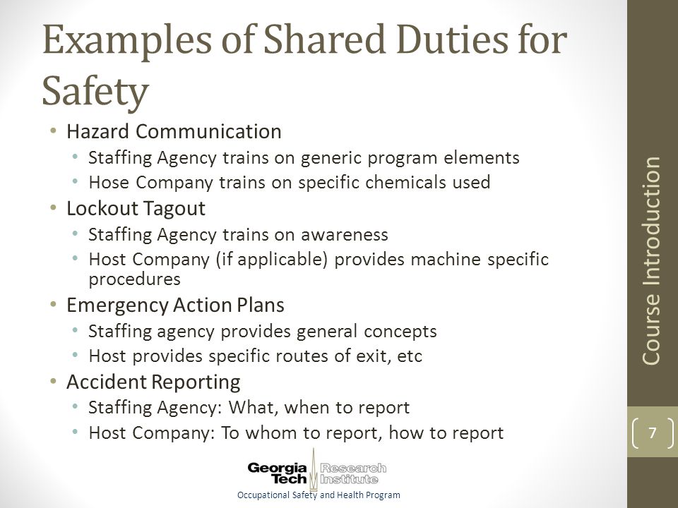 Company Safety And Health Program